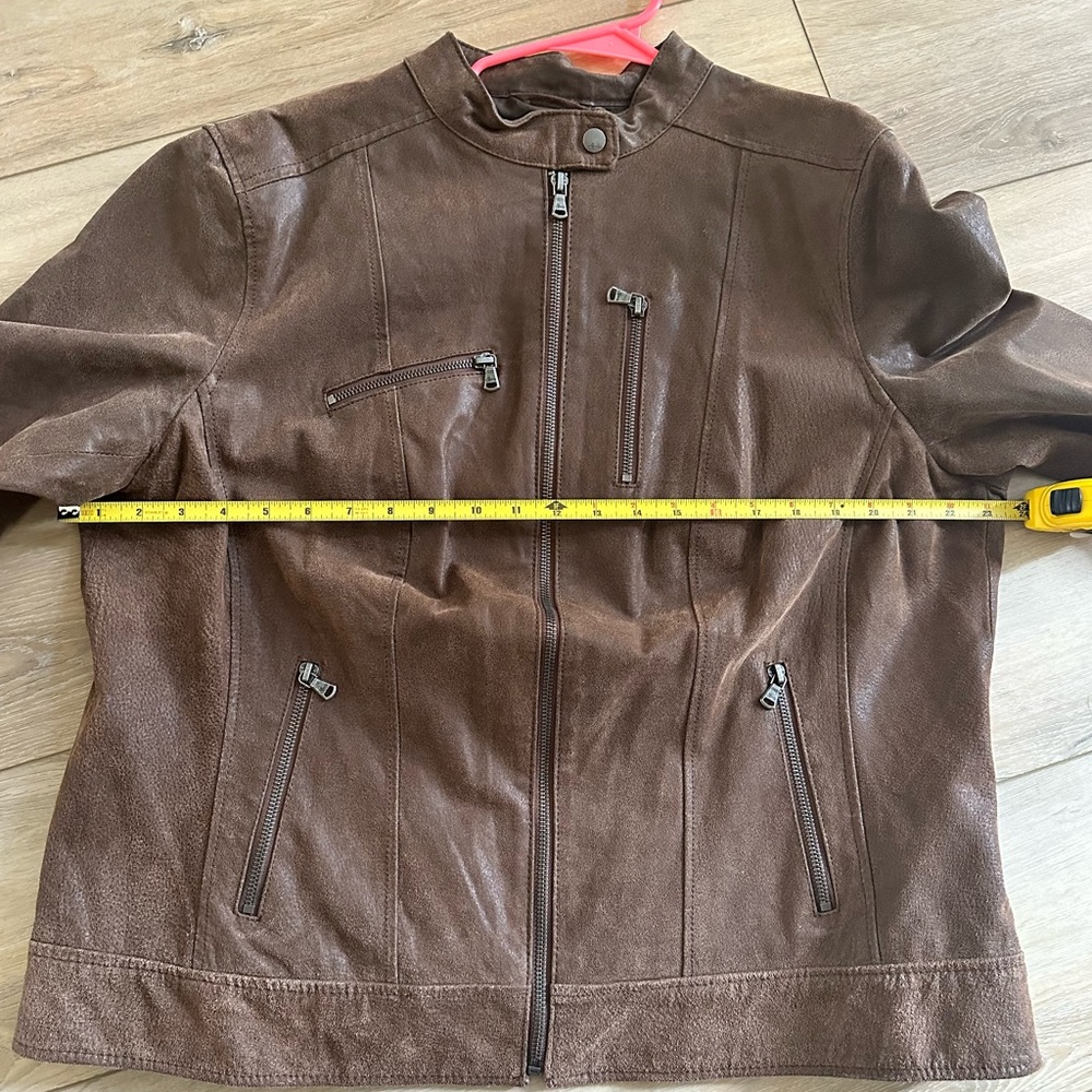 Levi’s Brown Suede Leather Moto Jacket Women Size XXL - Picture 10 of 10